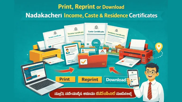 Print/Reprint Nadakacheri Certificates