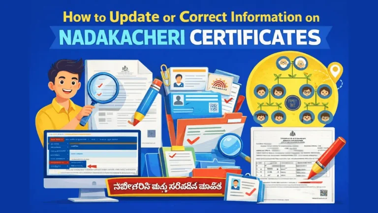 Correct information on Nadakacheri Certificates