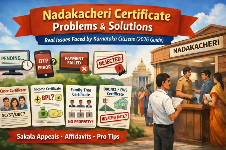 Nadakacheri Certificate Problems