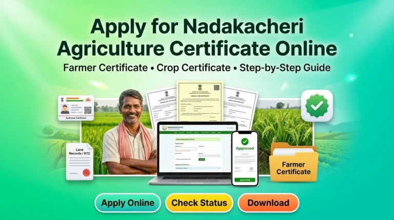 Apply for Nadakacheri Agriculture Certificate – Complete Step by Step Guide