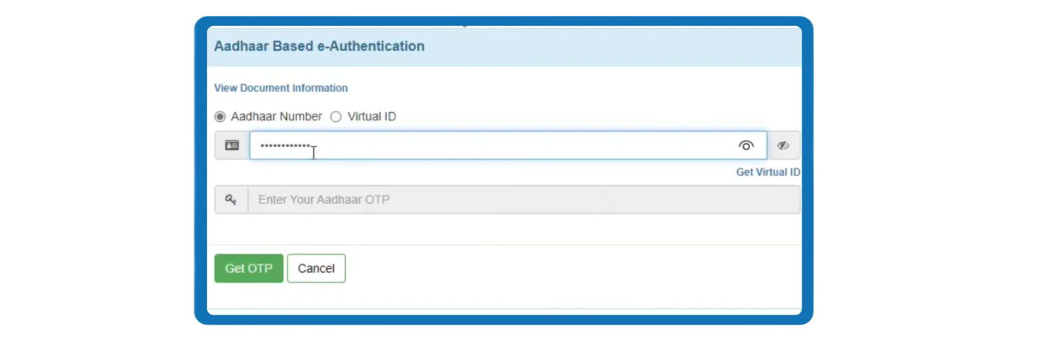 Aadhaar based E-Authentication